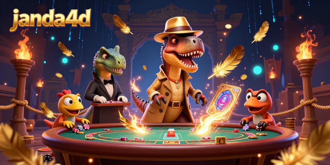 janda4d menunjukkan aksi seru di meja blackjack yang dikelilingi efek visual menakjubkan