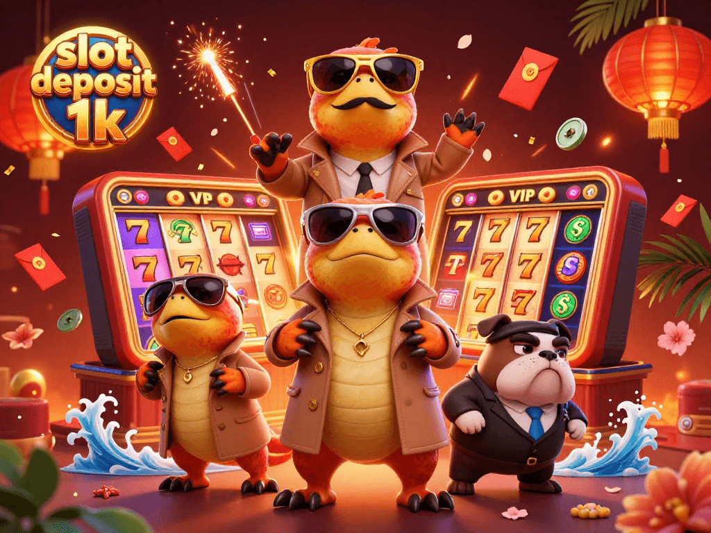Raih keberuntungan dengan slot deposit 1k, tiga raptor lucu menyamar di kasino.