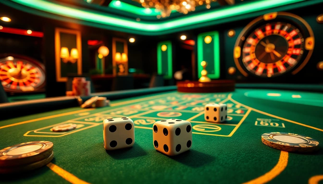 Players enjoying a thrilling game of Tài Xỉu at https://taixiumd5.fan/ in a luxurious casino setting.