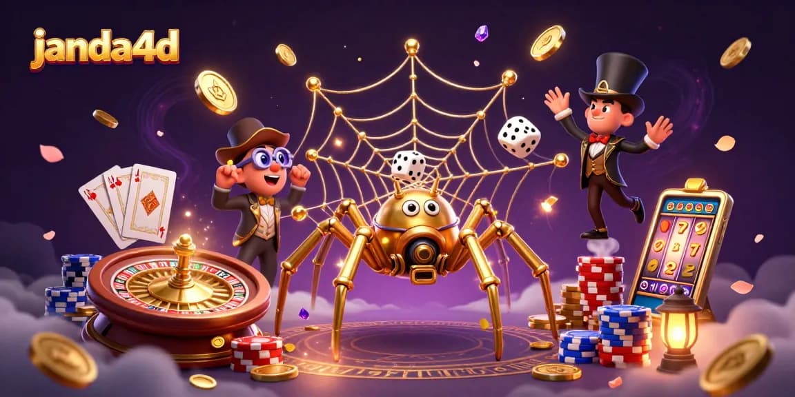 Janda4d menghadirkan ilustrasi 3D yang memukau dengan simbol permainan judi dan keberuntungan.