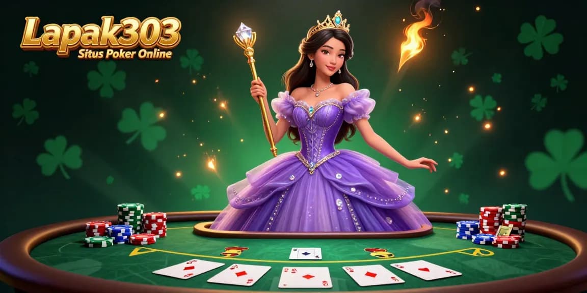 Engage in thrilling poker games at Lapak303 Situs Poker Online with vibrant visuals and enchanting details.