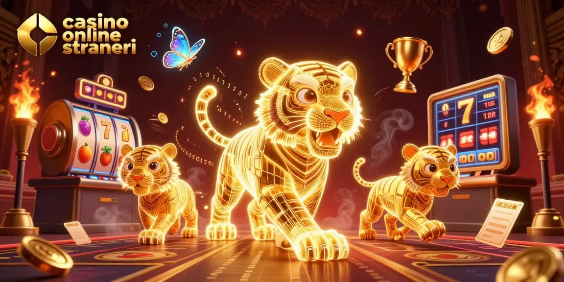 Casinò online stranieri: un tigre elettronico tra giochi e premi luminosi.