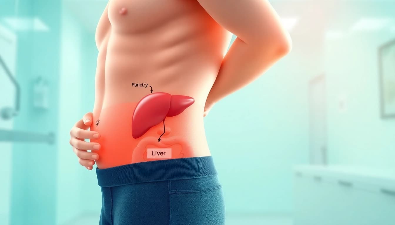 Visual representation explaining visceral fat and its location around internal organs.