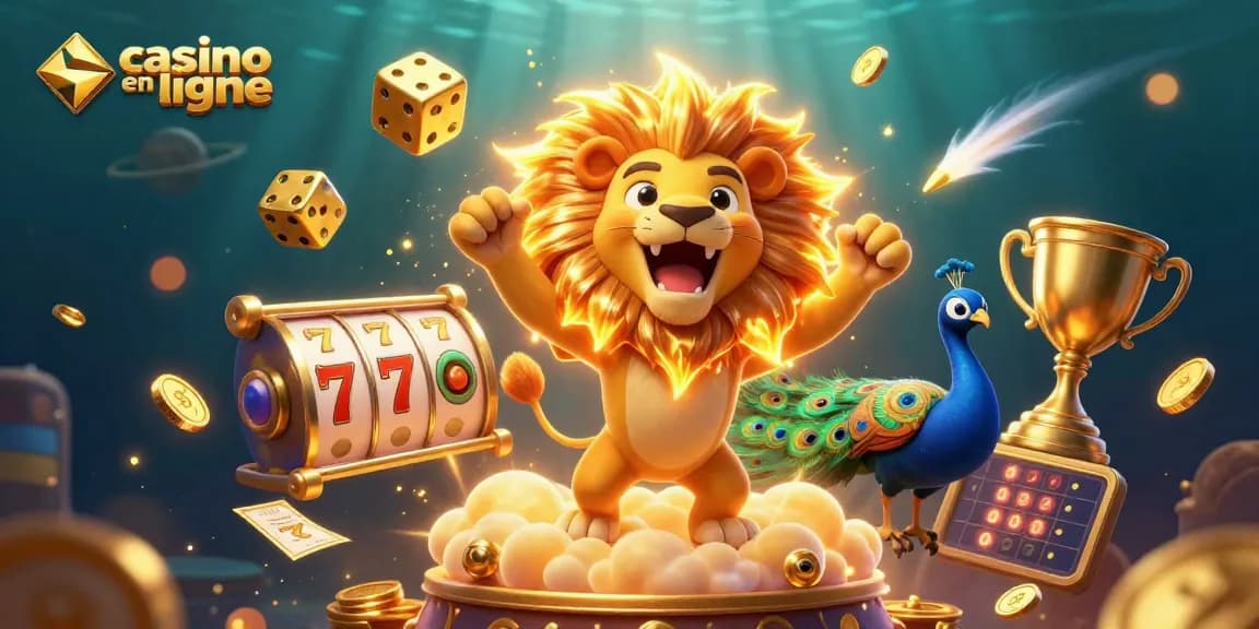 Jouez sur un casino en ligne avec des machines à sous et des jackpots dans un cadre dynamique et coloré.