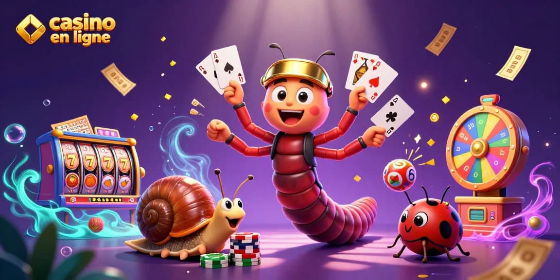 Jouez au casino en ligne avec des cartes et une ambiance dynamique et colorée.