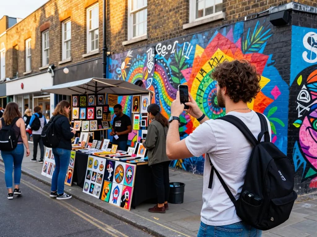 Discover the best things to do in London with vibrant street art at Brick Lane.