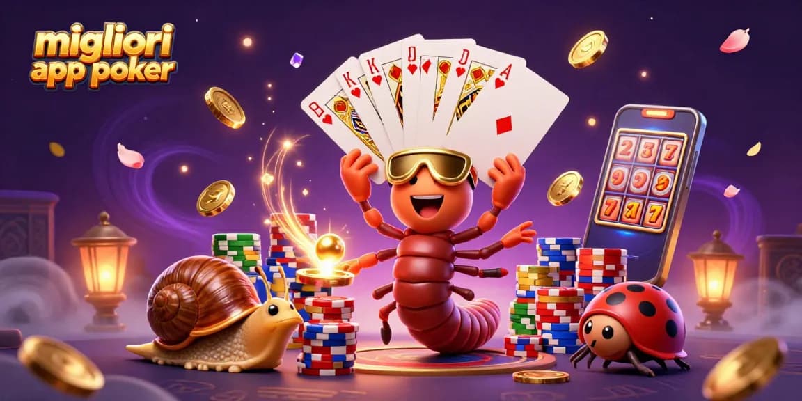 Gioca alle migliori app poker con dealer cartoon e una scena ricca di azione e colori