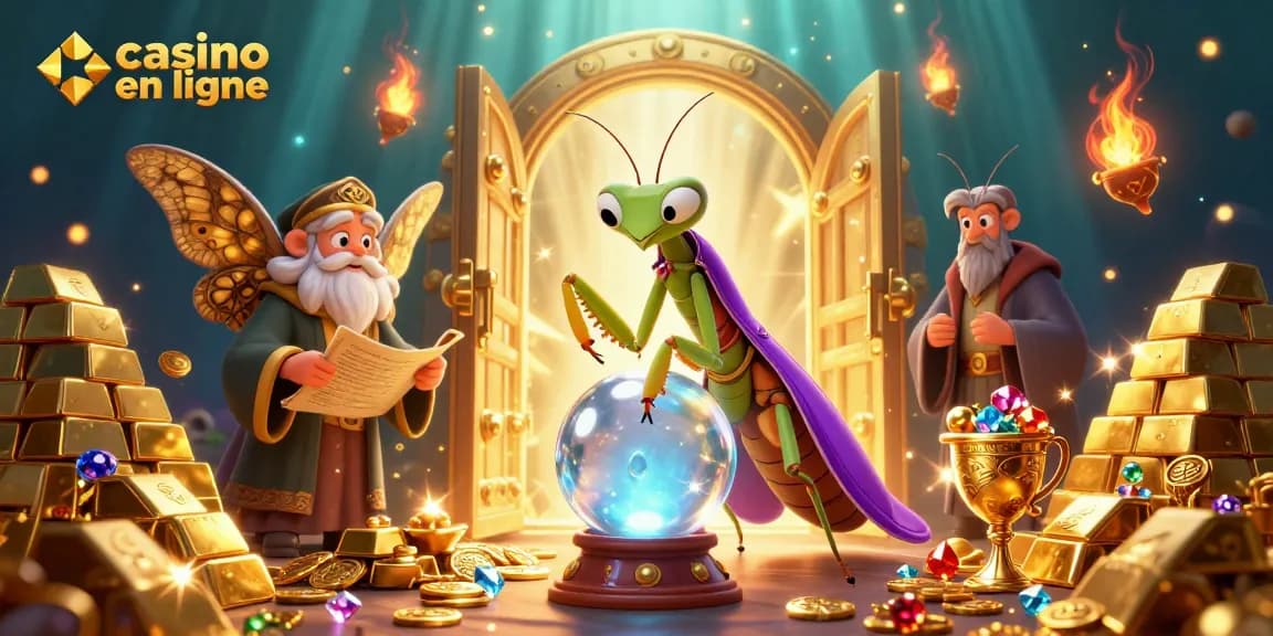 Plongez dans l'univers de casino en ligne avec cette illustration dynamique de personnages captivants.