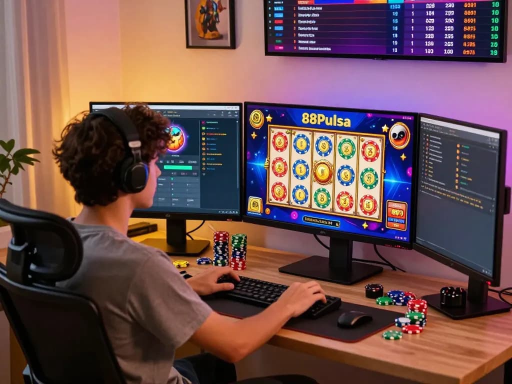 Engaging online gaming experience showcasing 88Pulsa slots with vibrant animations and user interaction.