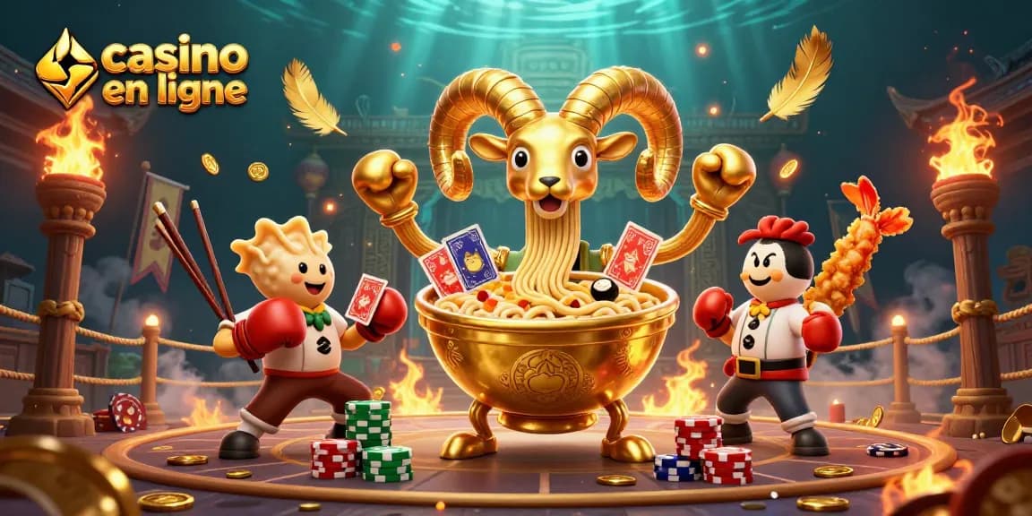Jouez avec des pièces d'or et des cartes sur un casino en ligne animé, mettant en avant le fun et l'excitation.