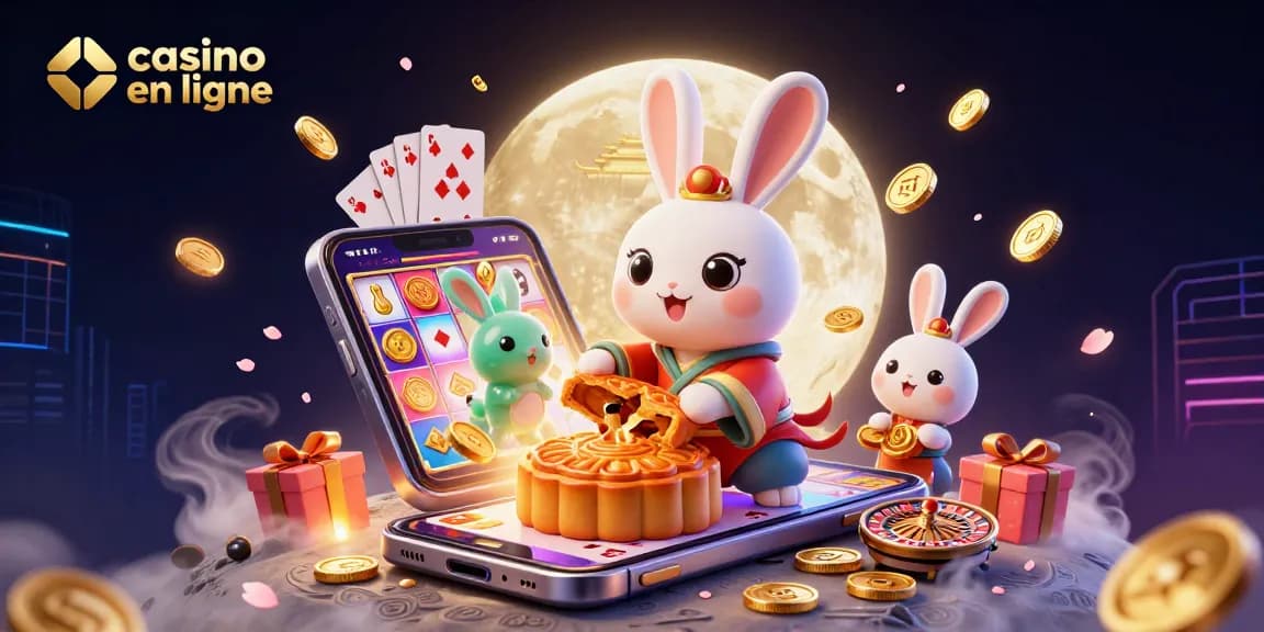 Jouer au casino en ligne avec des éléments de jeux d'argent et des décorations mystiques.
