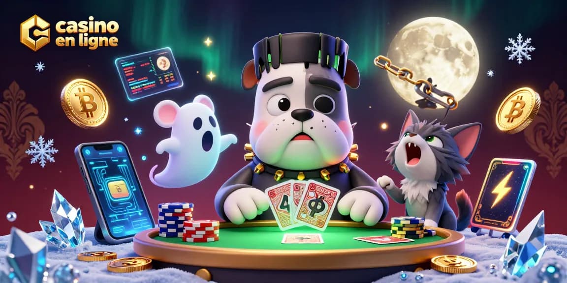 Distribuez des cartes aux casinos en ligne à l'aide de personnages 3D colorés et des pièces de crypto-monnaie.