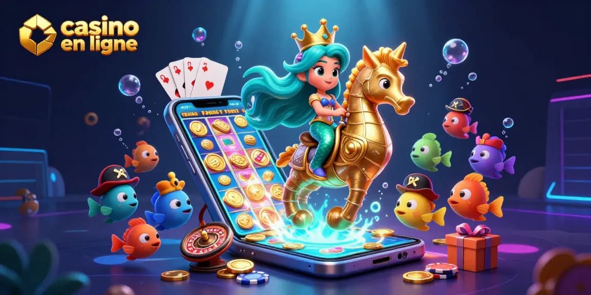 Gagnez gros avec le casino en ligne, où la princesse sirène et son hippocampe entraînent l'aventure.