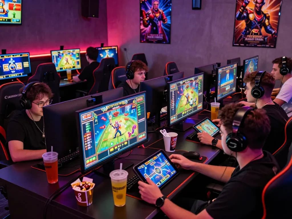 Engaged players experiencing wraungtoto slot games in a vibrant gaming lounge setting.