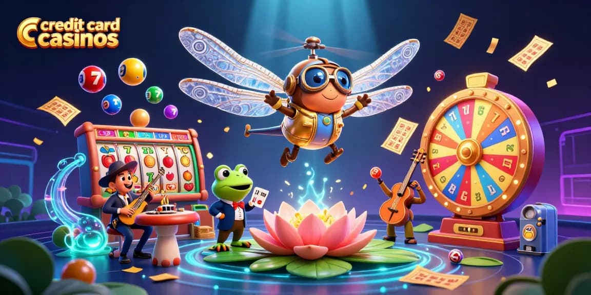 Engage with vibrant scenes of credit card casinos showcasing dynamic gaming elements and colorful action.