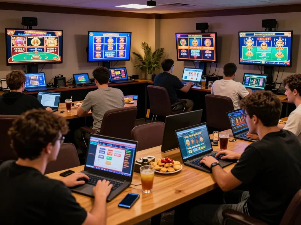 Play exciting games on Trang Chủ FB88 with vibrant online casino screens and cozy home atmosphere.