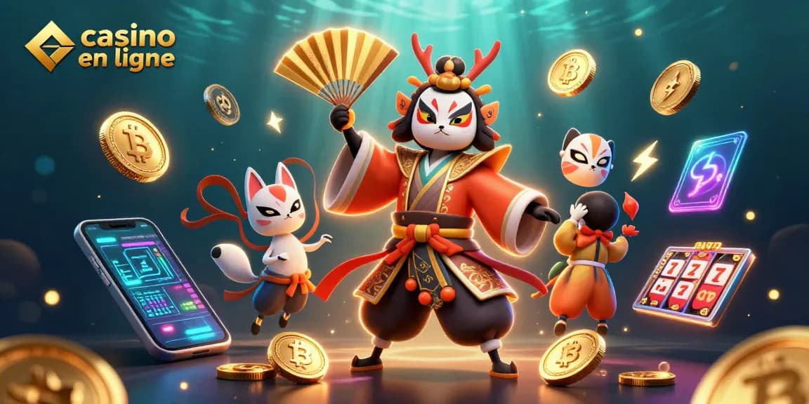 Jouez au casino en ligne avec l'illustration dynamique d'une scène de jeu captivante.