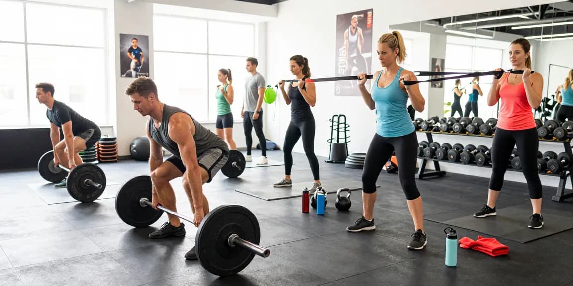 Astera Shop offers lab-tested steroids in a vibrant gym setting, showcasing fitness enthusiasts training hard.