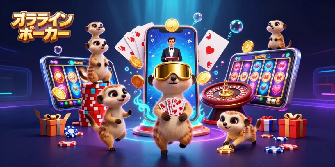 オンラインポーカーで楽しむメカラットとカジノゲームが彩られたシーン