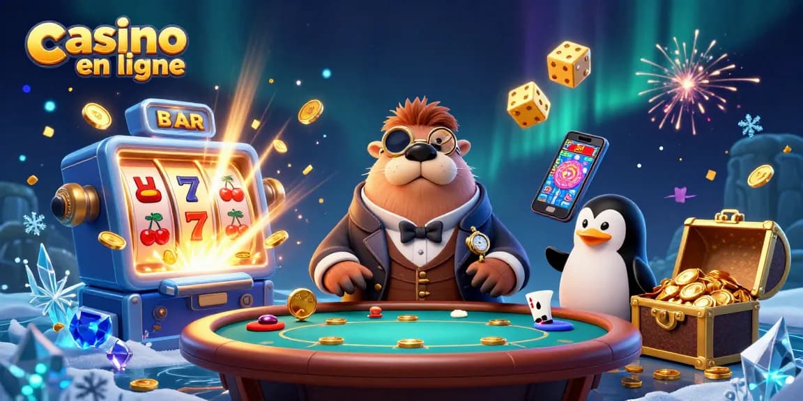 Illustration dynamique où les joueurs de casino en ligne s'affrontent dans une scène sous-marine.