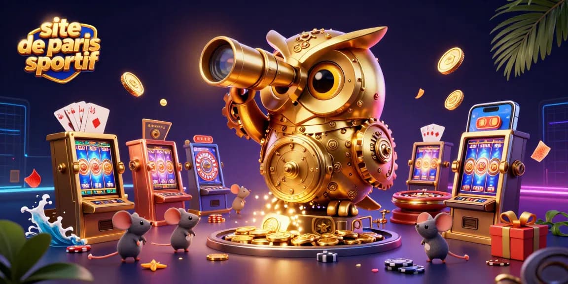 Pariez sur le site de paris sportif avec une illustration animée de casino captivante.