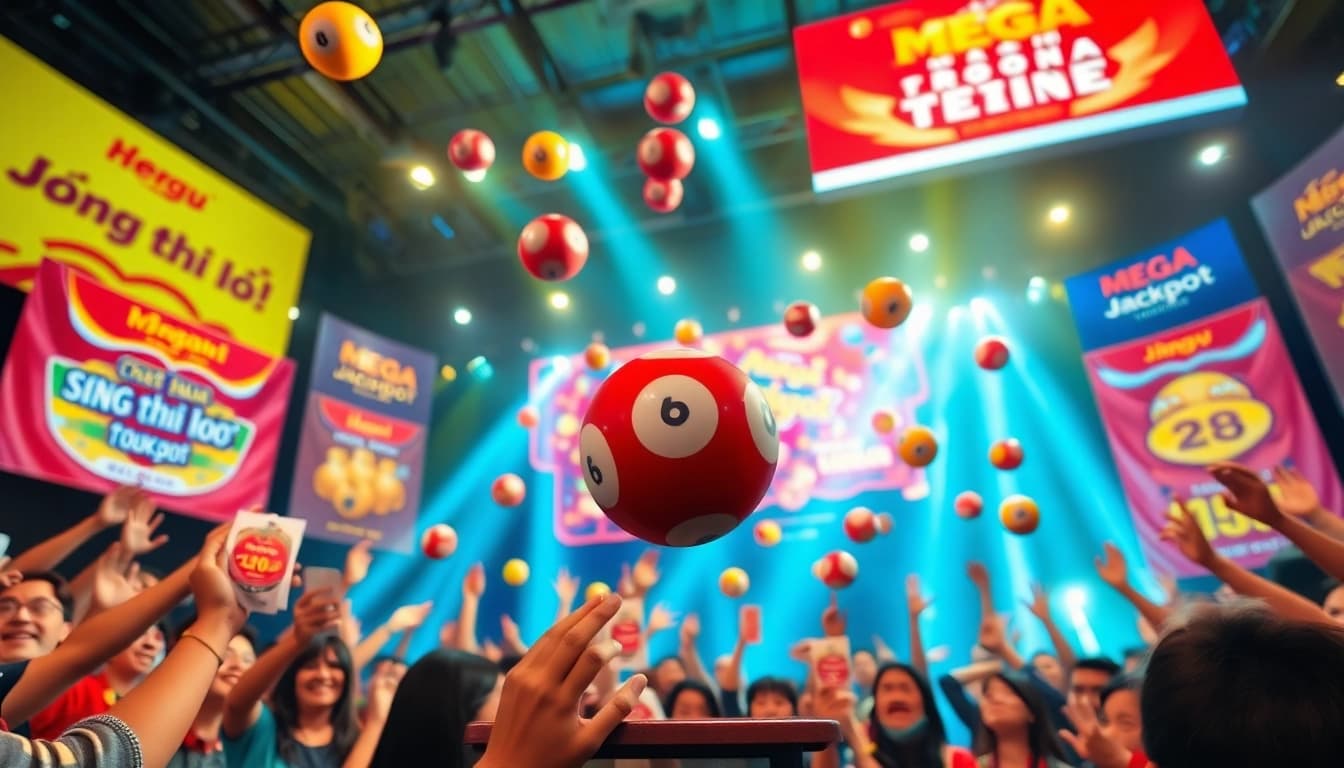 Lottery draw event with vibrant colors for Song thủ lô excitement
