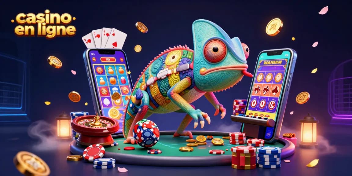 Découvrez des jeux de casino en ligne avec un caméléon chasseur de pièces d'or.