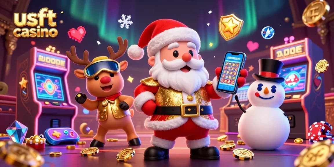 Gioca nei migliori usdt casino con Santa, un renna dealer e un pupazzo di neve tra slot e giochi d'azzardo.