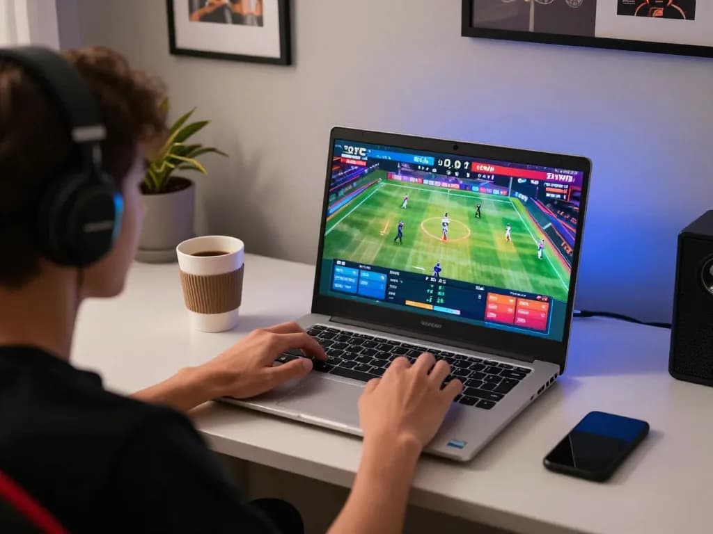Engaging in live sports betting on 32win from the comfort of home.