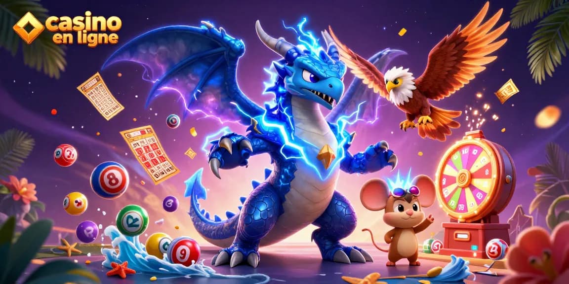 Découvrez l'univers du casino en ligne avec des personnages dynamiques et des éléments de jeu captivants.