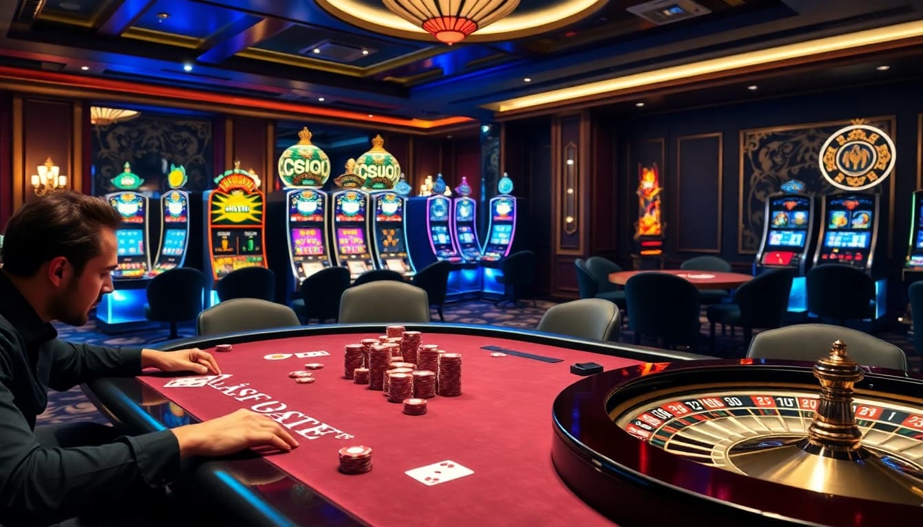Enjoy the luxury of casino gaming at https://nk88.luxury with an exquisite poker table scene.