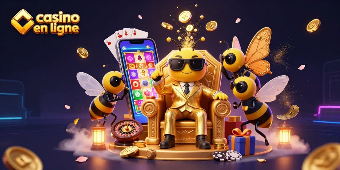 Gagnez au casino en ligne avec des jeux captivants illustrant un patron de mafia bumblebee.
