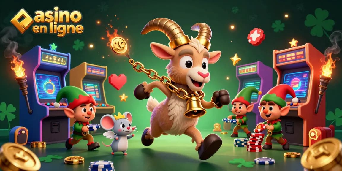 Jouez sur un casino en ligne avec une scène dynamique d'un Krampus et de gremlins dans un décor festif.