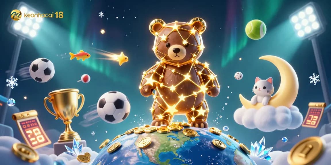 Engage in exciting sports betting strategies with keonhacai 18, featuring dynamic sports elements and characters.