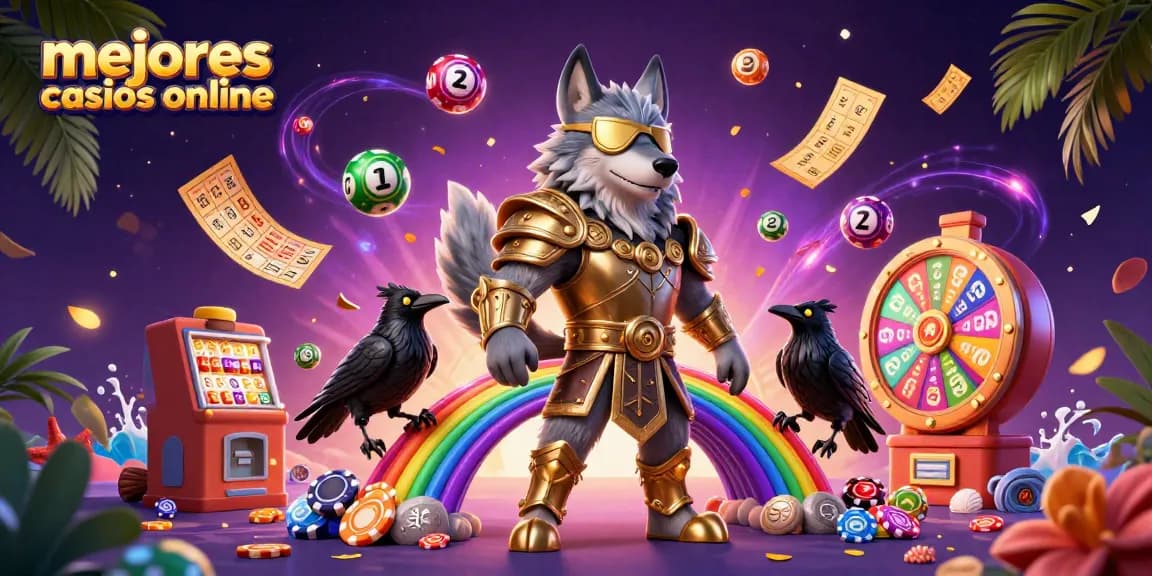 Ilumina la experiencia en los mejores casinos online con una escena vibrante y dinámica de juegos de azar.