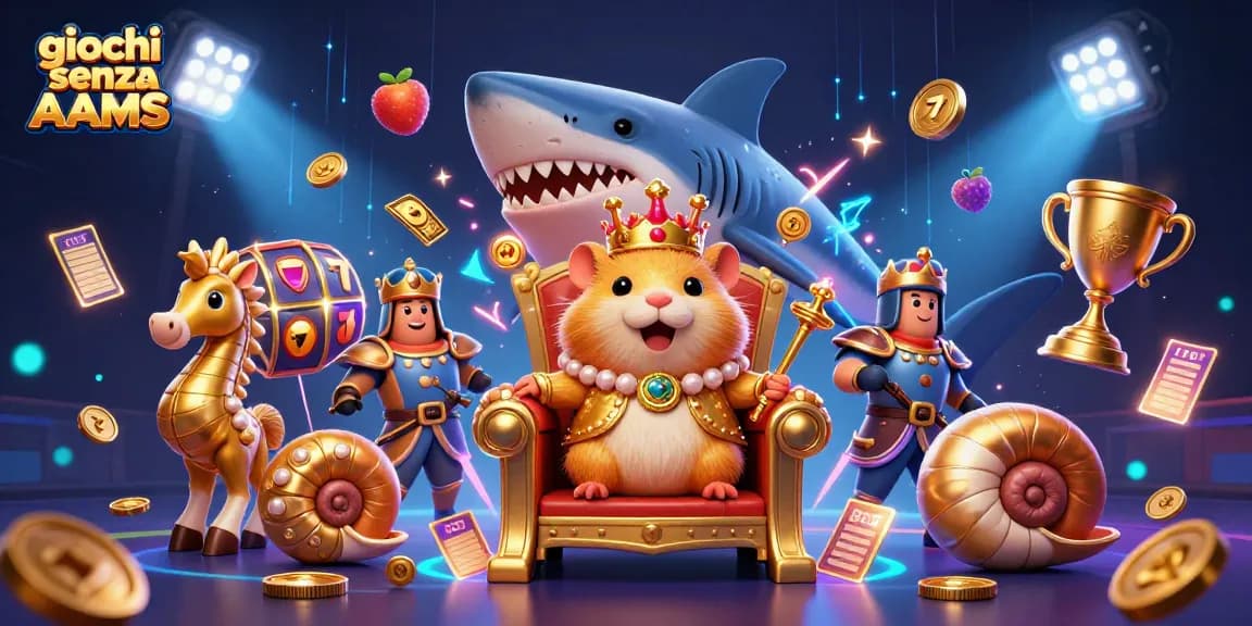 Gioca senza AAMS nei migliori casino online, con il re criceto e un trono di denti di squalo.