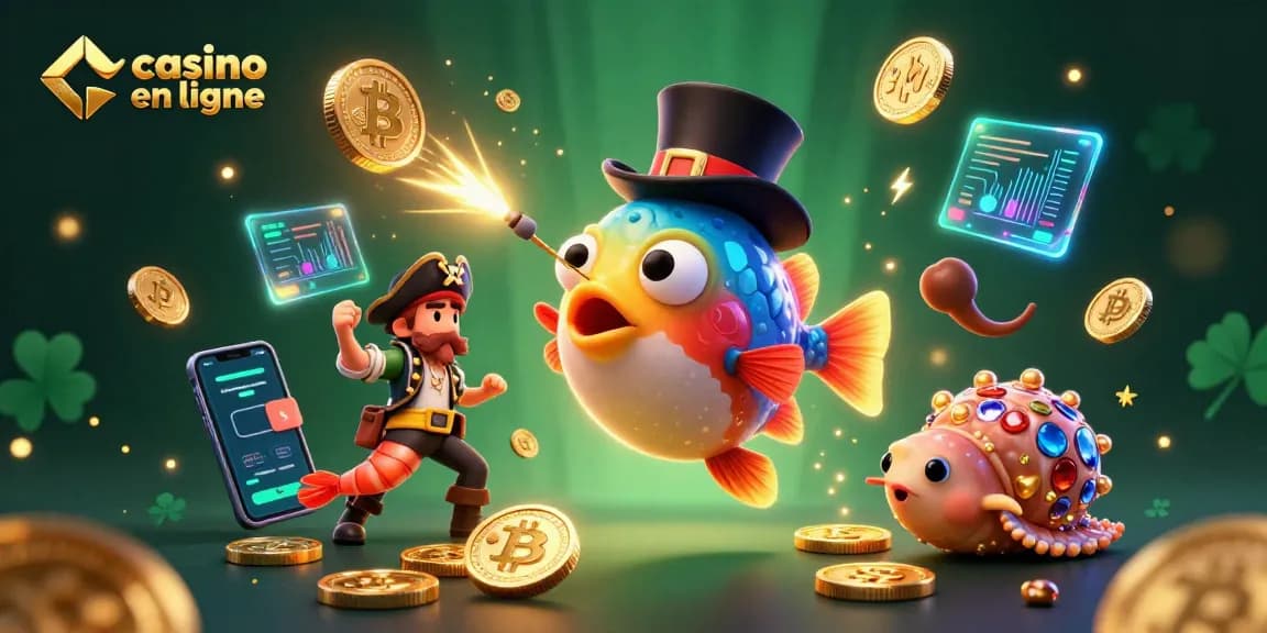 Gagnez des pièces d'or dans un casino en ligne avec des héros marins animés.