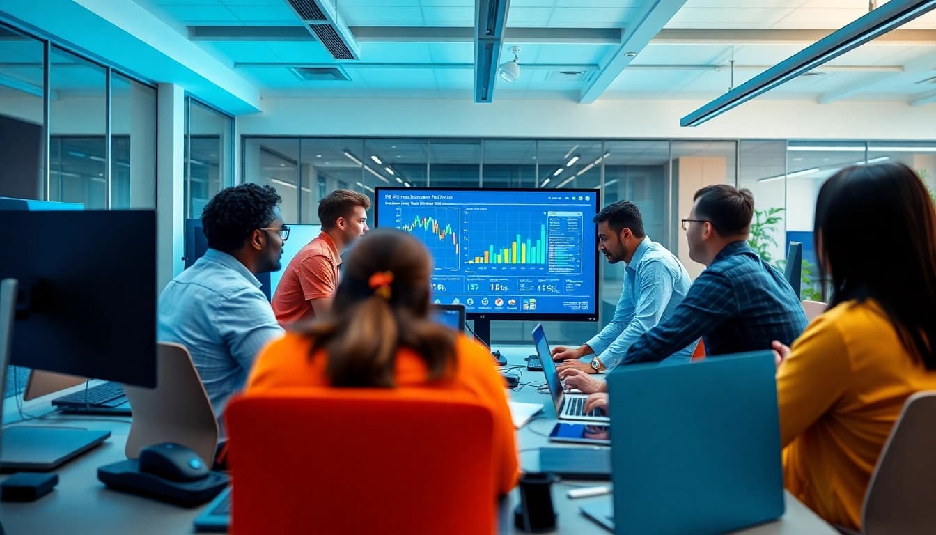 Tampa Business IT Partner collaborating in a modern office setting with diverse IT professionals.