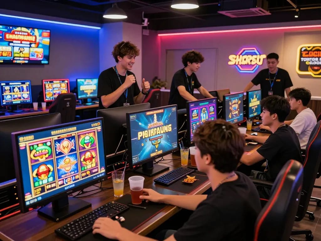 Exciting online gaming atmosphere at mantra88 platform with players enjoying vibrant slot games.
