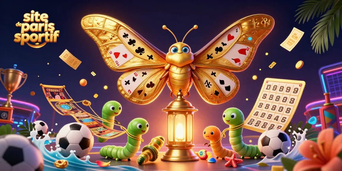 Jouez sur le site de paris sportif avec des motifs de casino colorés et des éléments dynamiques.