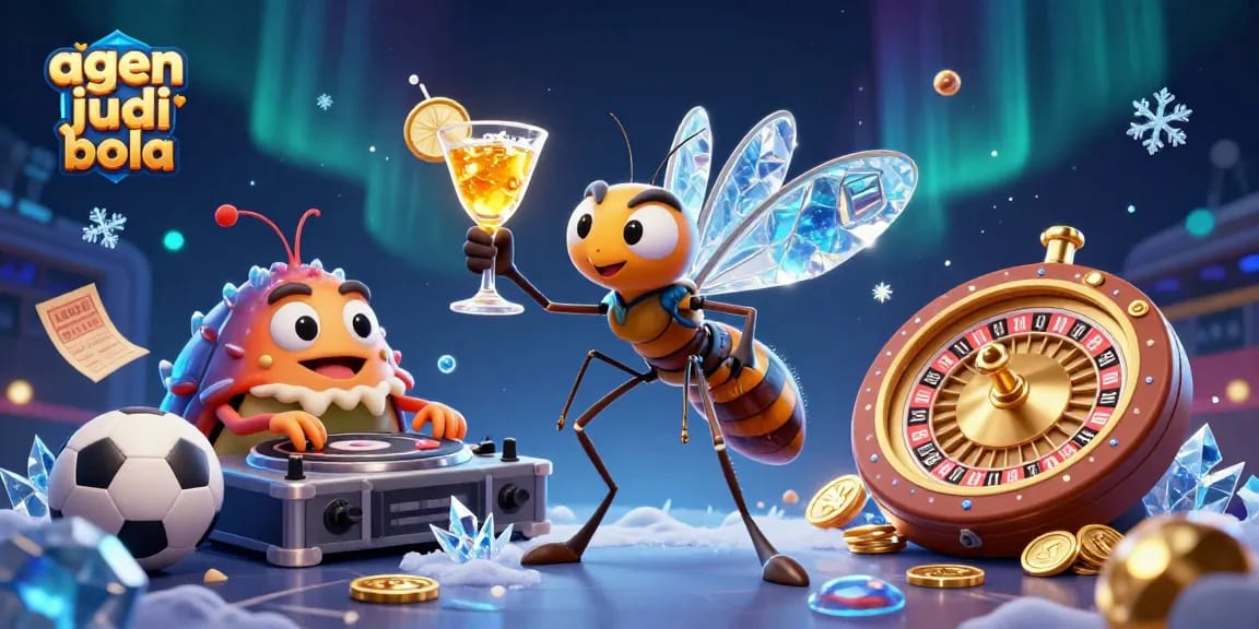 Experience agen judi bola with a dynamic casino scene featuring animated characters and engaging betting elements.