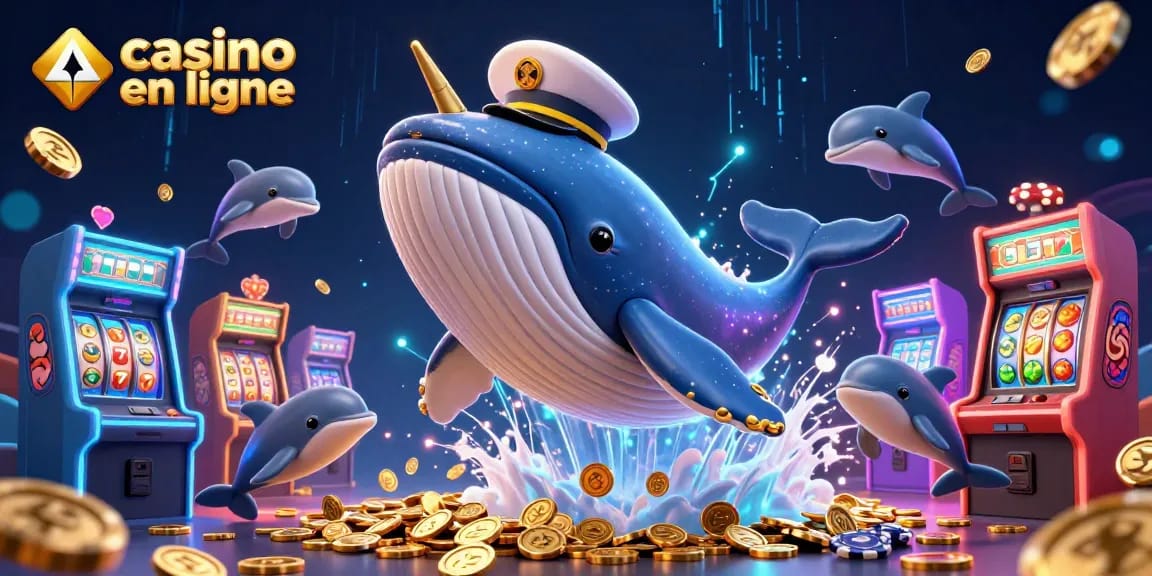 Plongez dans l'univers du casino en ligne avec baleine, narval et dauphins jouant