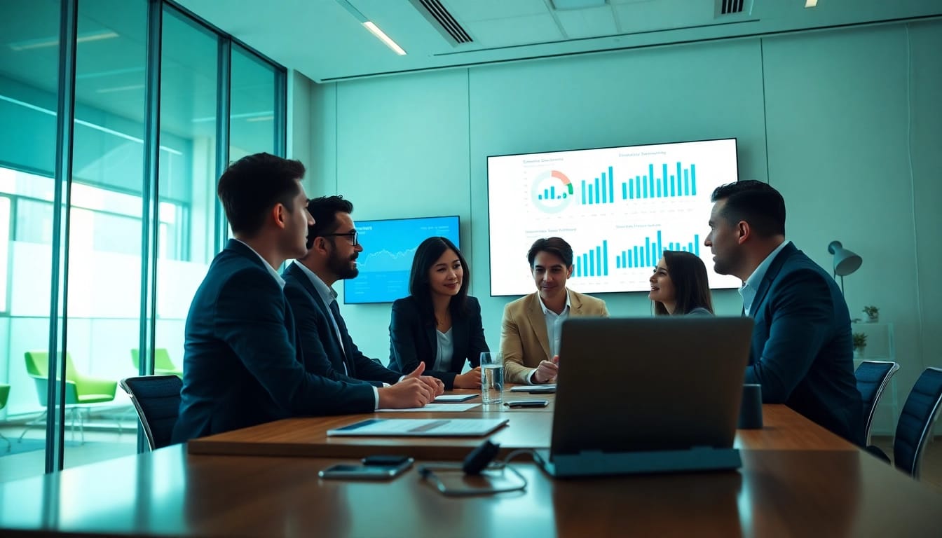 Analyze competitor pricing strategies in a modern office environment with a business team.