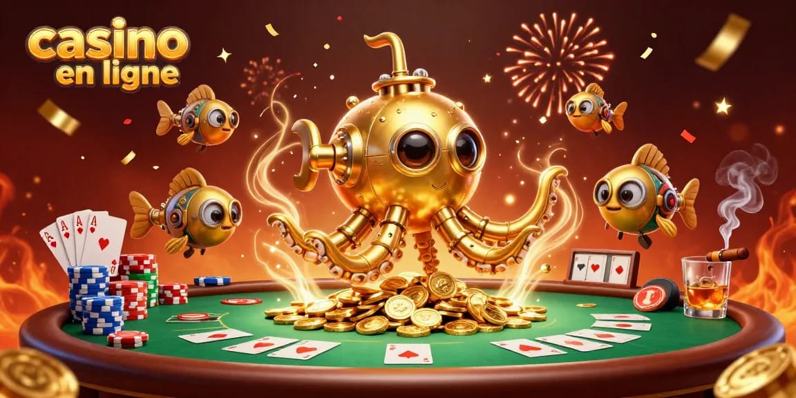 Découvrez les jeux fascinants du casino en ligne grâce à cette illustration dynamique.