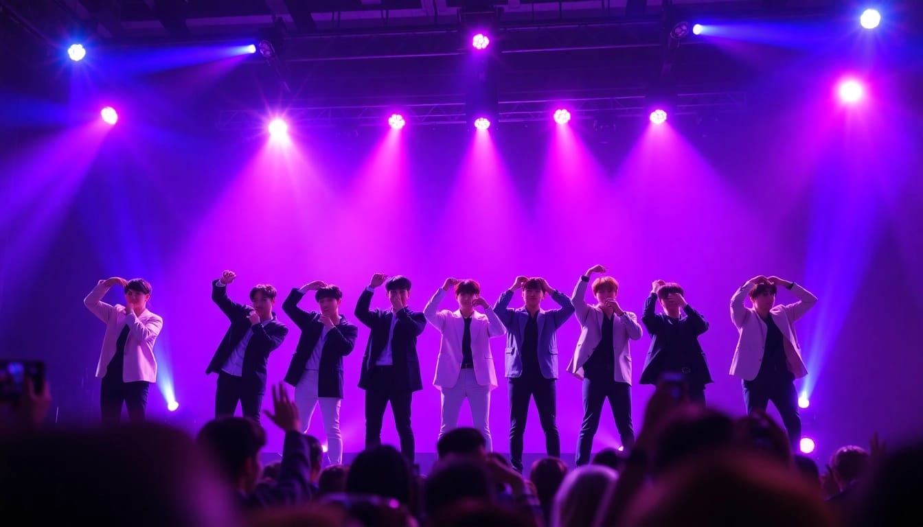 Capture BTS members in action, reflecting the latest bts news updates through their vibrant performance.