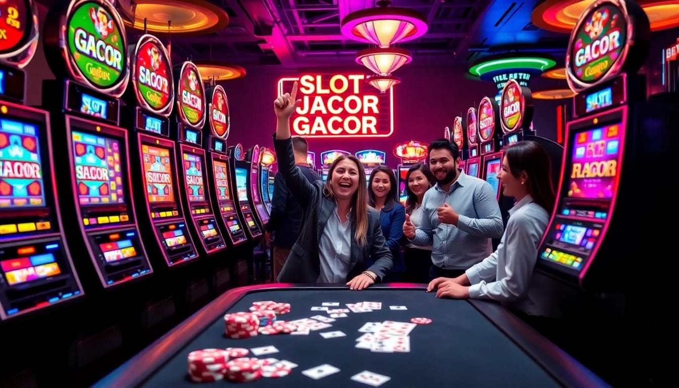 Celebrate wins at SLOT GACOR machines in this thrilling casino atmosphere.