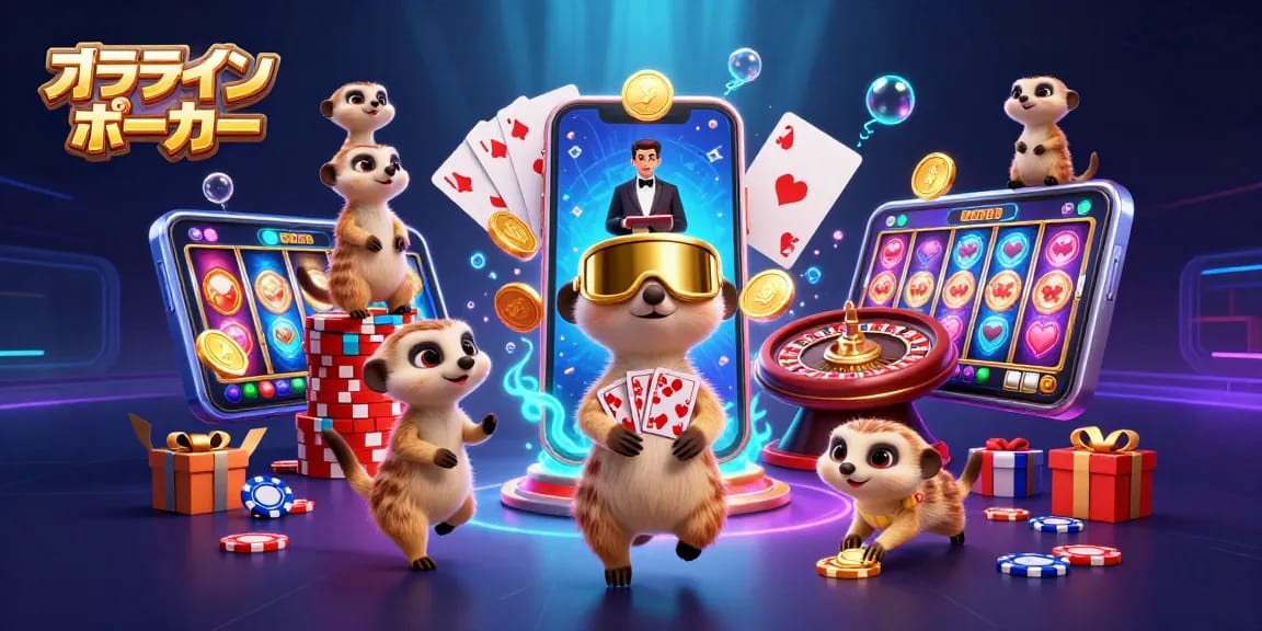 オンラインポーカーで楽しむメカラットとカジノゲームが彩られたシーン