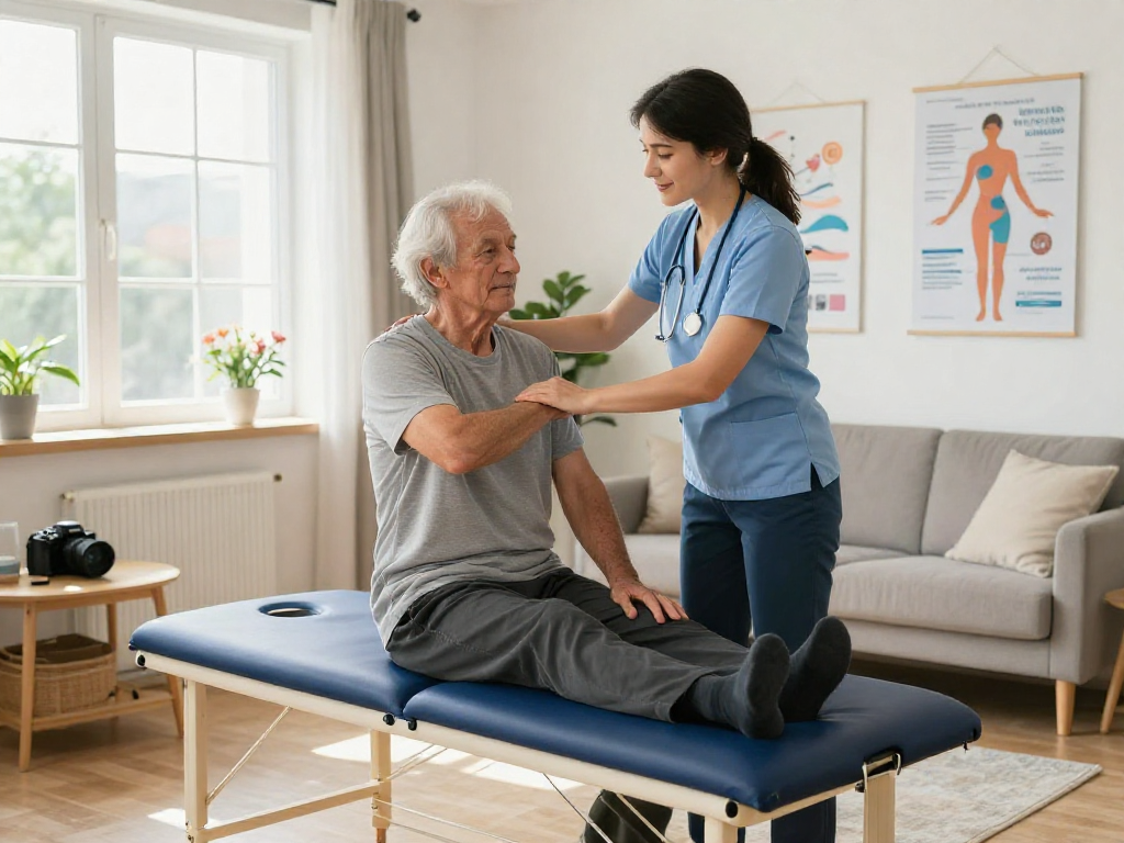 Mobile physiotherapy Mosman services provided by a trusted healthcare provider in a warm home setting.