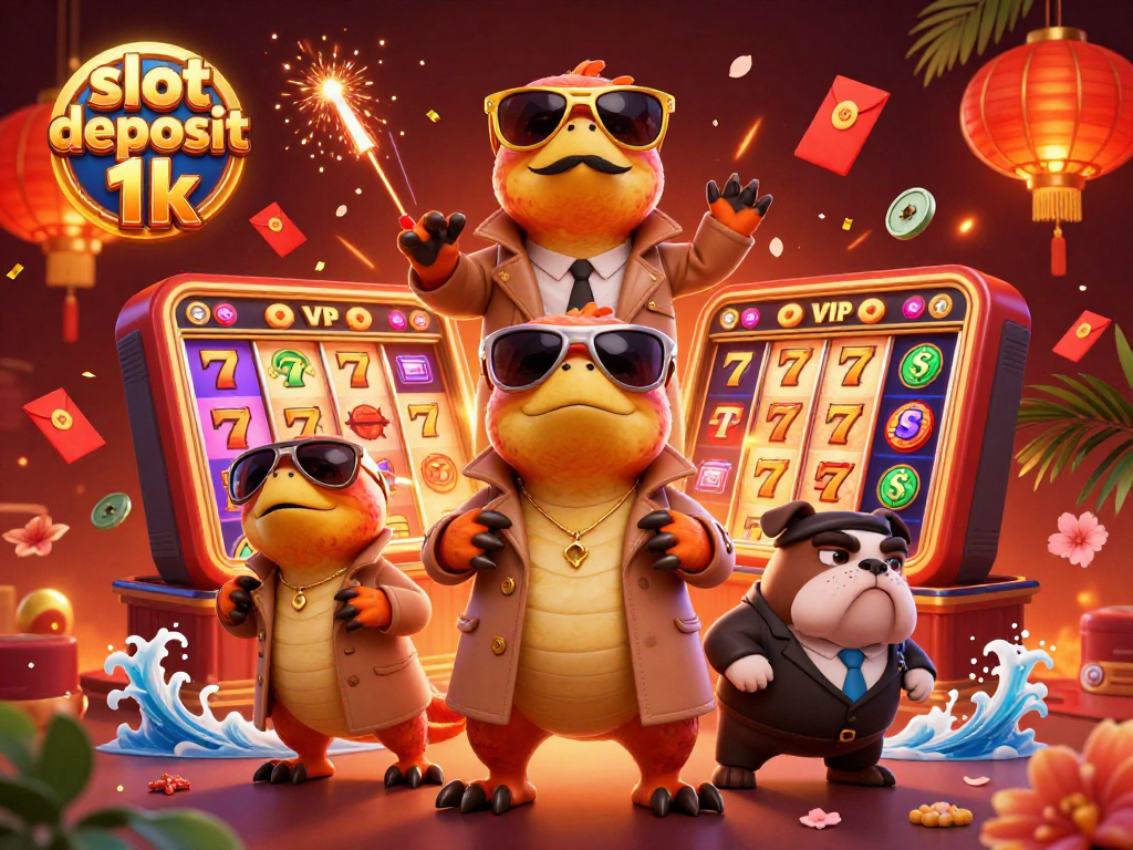 Raih keberuntungan dengan slot deposit 1k, tiga raptor lucu menyamar di kasino.