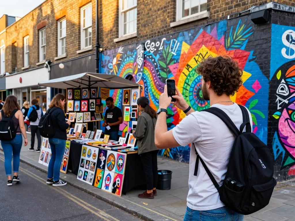 Discover the best things to do in London with vibrant street art at Brick Lane.